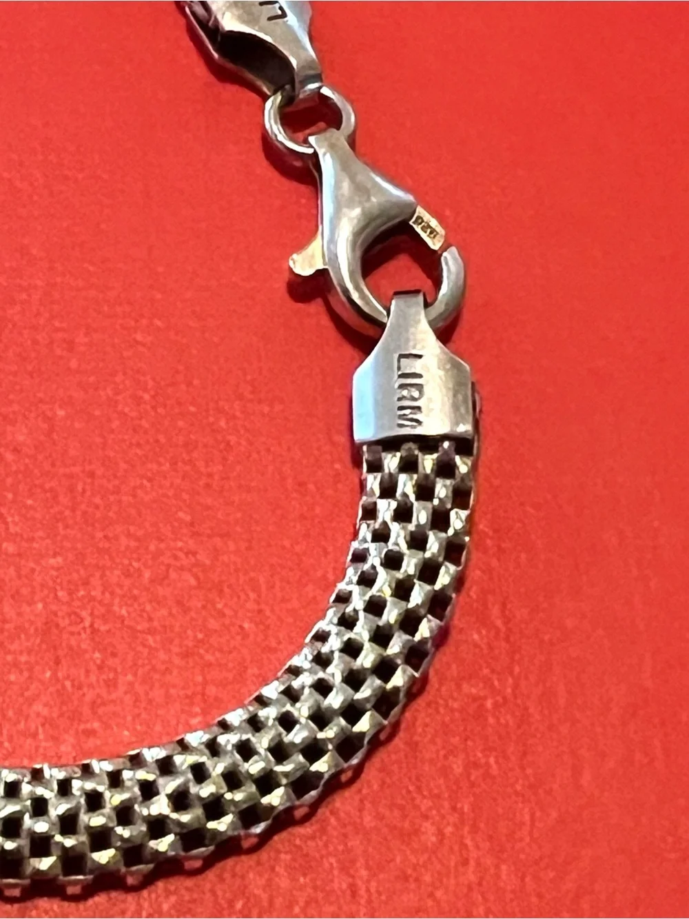 LIRM 925 Sterling Silver Bracelet Italy 7.5” 3.87g